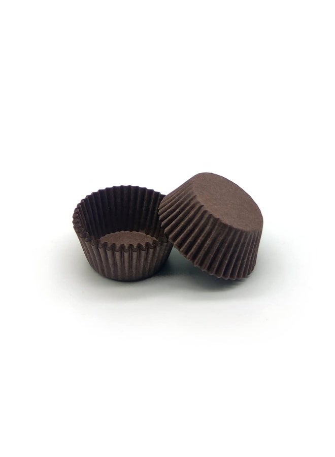 Mombake Brown Mini Cupcake Liners Natural Greaseproof Paper Muffin Baking Cups, 500-Count - Image 2